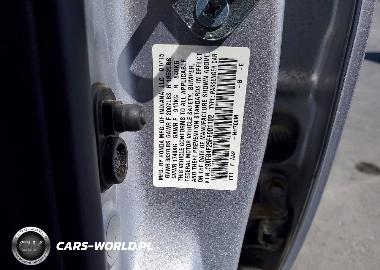 2015 Honda Civic Hybrid VIN:19XFB4F25FE001102 - 13