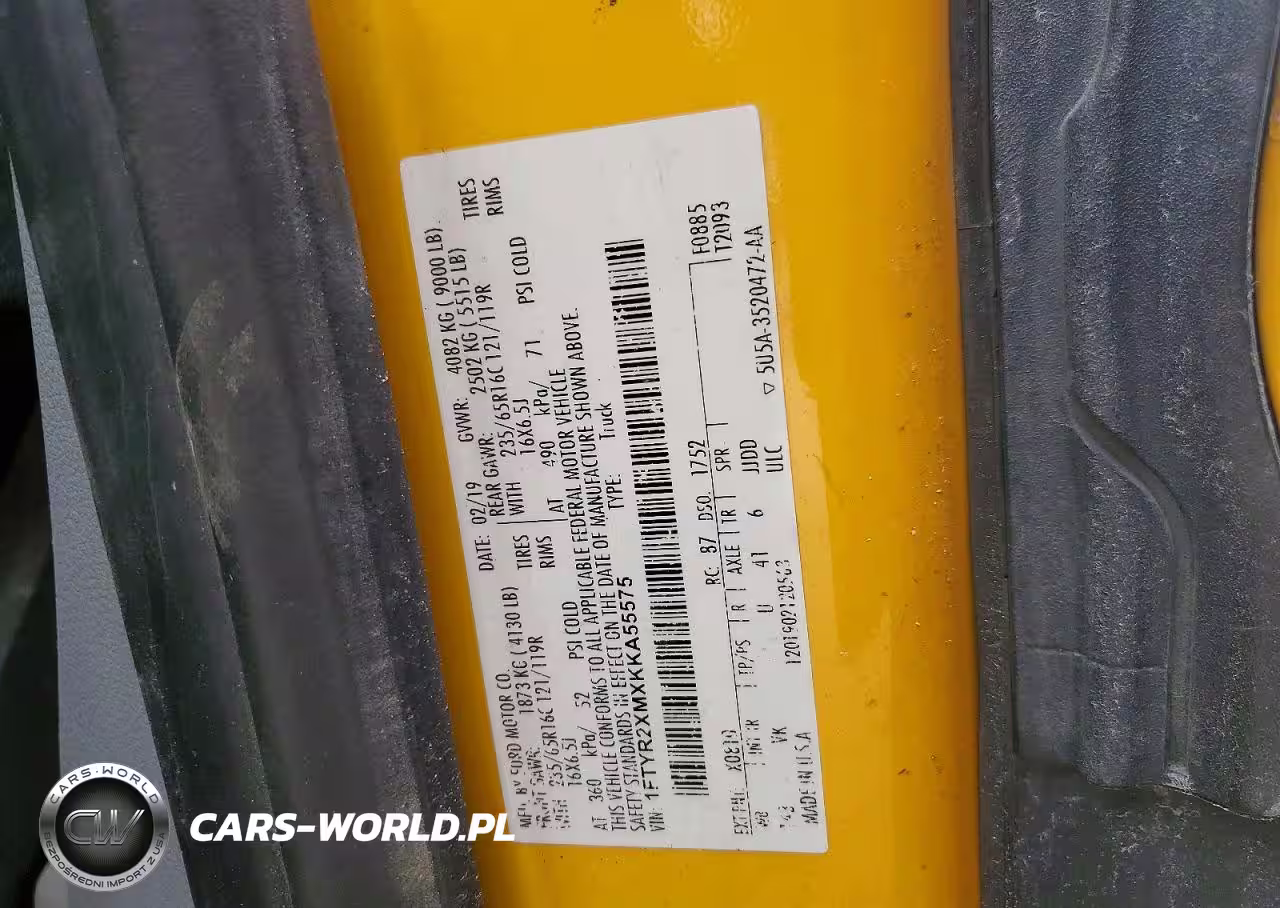 2019 Ford Transit 250 Delivery Van VIN:1FTYR2XMXKKA55575 - 13