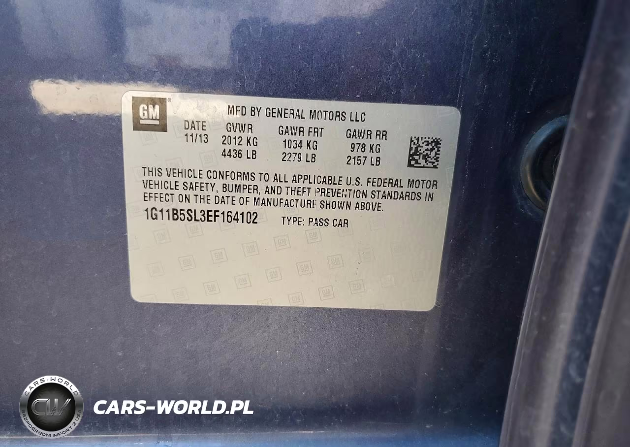 2014 Chevrolet Malibu Ls VIN:1G11B5SL3EF164102 - 12