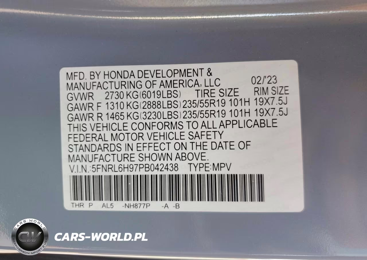 2023 Honda Odyssey Elite VIN:5FNRL6H97PB042438 - 13