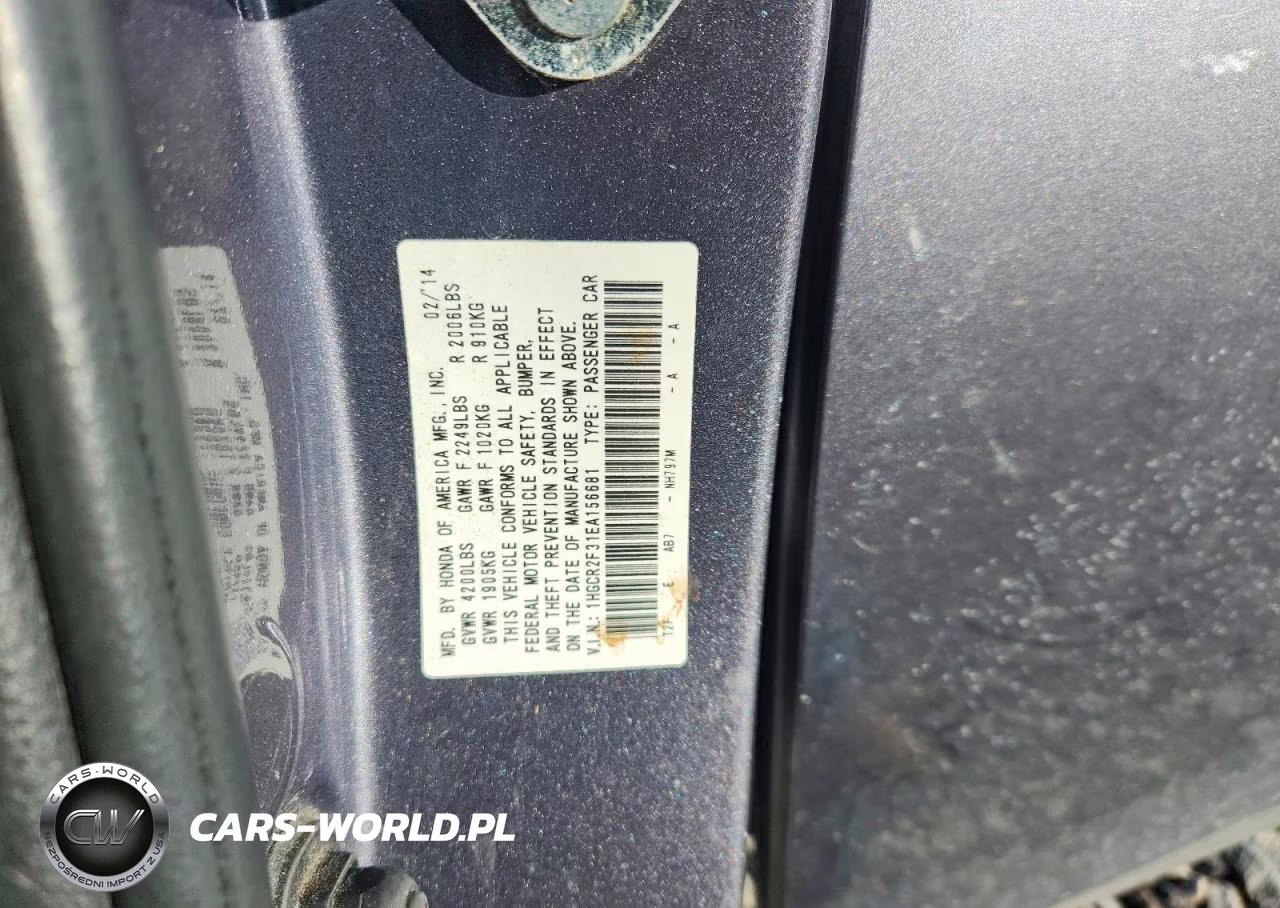 2014 Honda Accord Lx VIN:1HGCR2F31EA156681 - 12