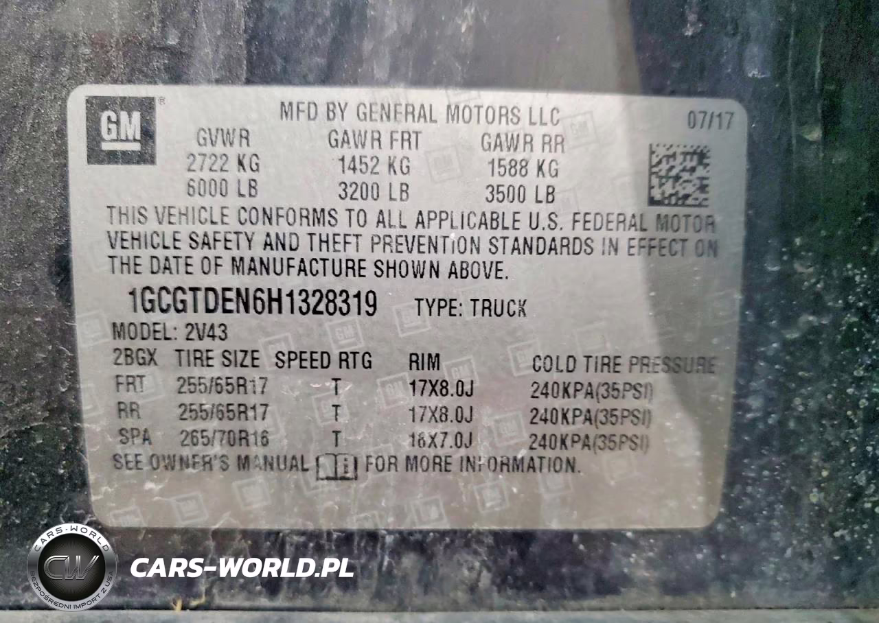 2017 Chevrolet Colorado Z71 VIN:1GCGTDEN6H1328319 - 12