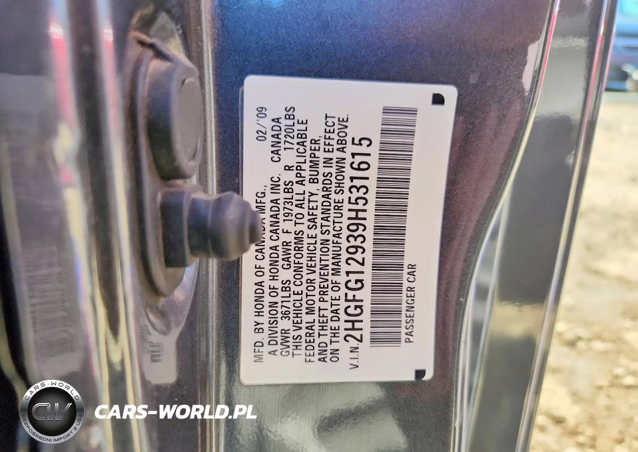 2009 Honda Civic Exl VIN:2HGFG12939H531615 - 13