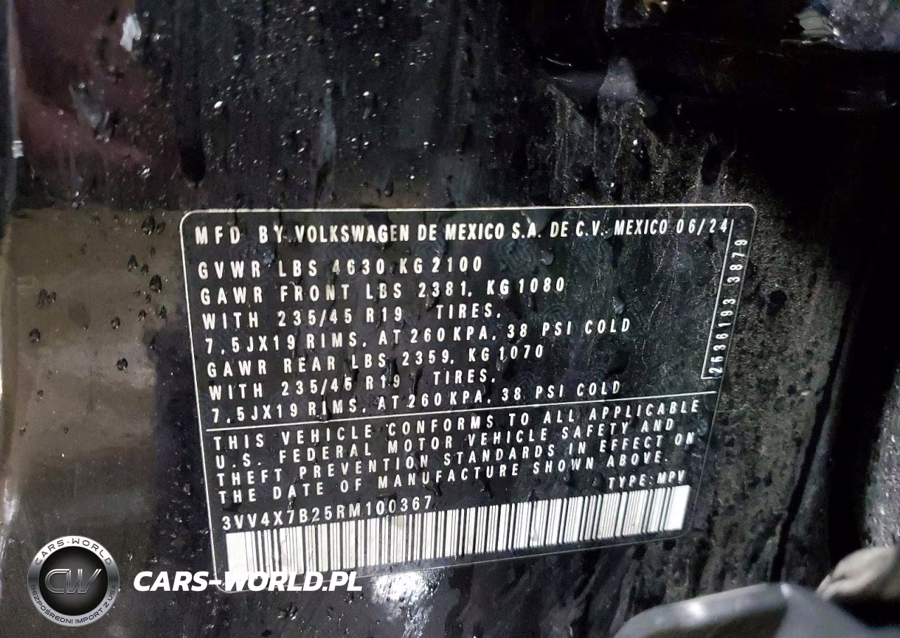 2024 Volkswagen Taos Sel VIN:3VV4X7B25RM100367 - 13