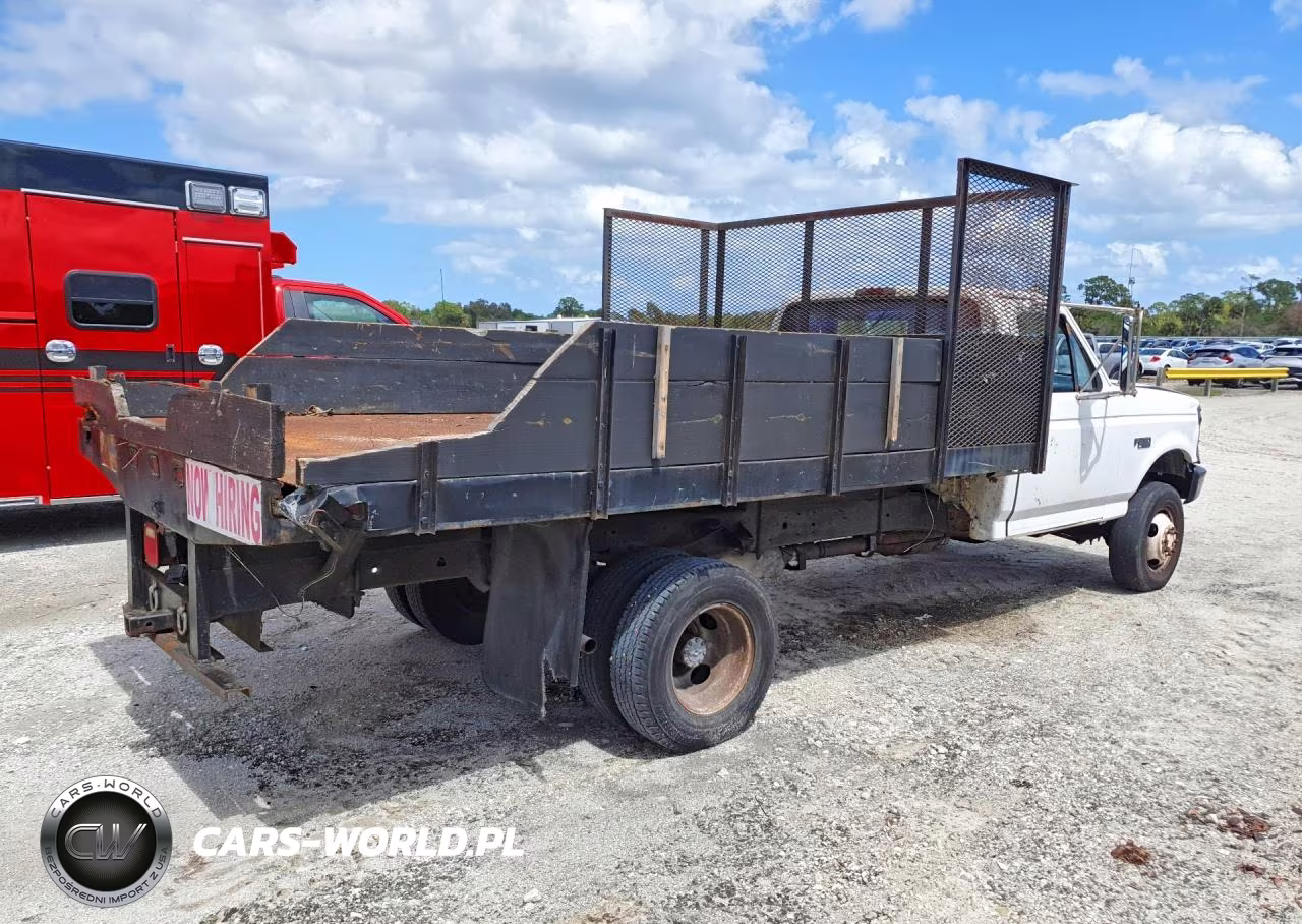 1997 Ford F350 Super Duty Flatbed Truck VIN:1FDKF38G3VEB08256 - 3