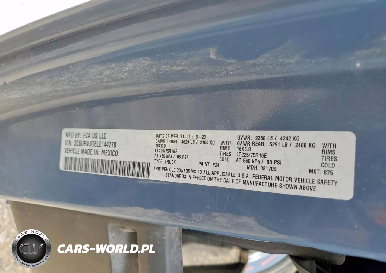 2020 Ram Promaster 3500 Delivery Van VIN:3C6URVJG6LE144770 - 12