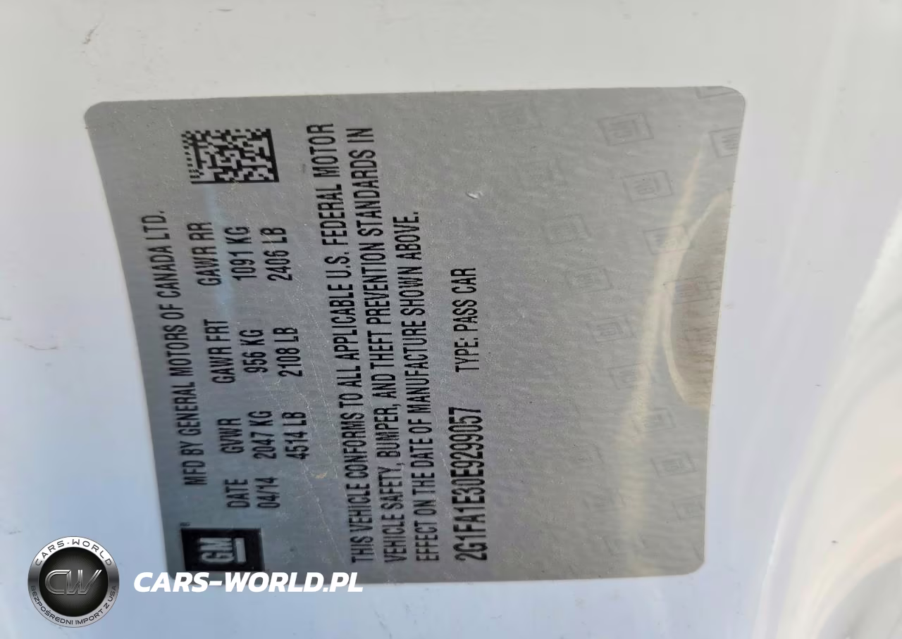 2014 Chevrolet Camaro Ls VIN:2G1FA1E30E9299057 - 12