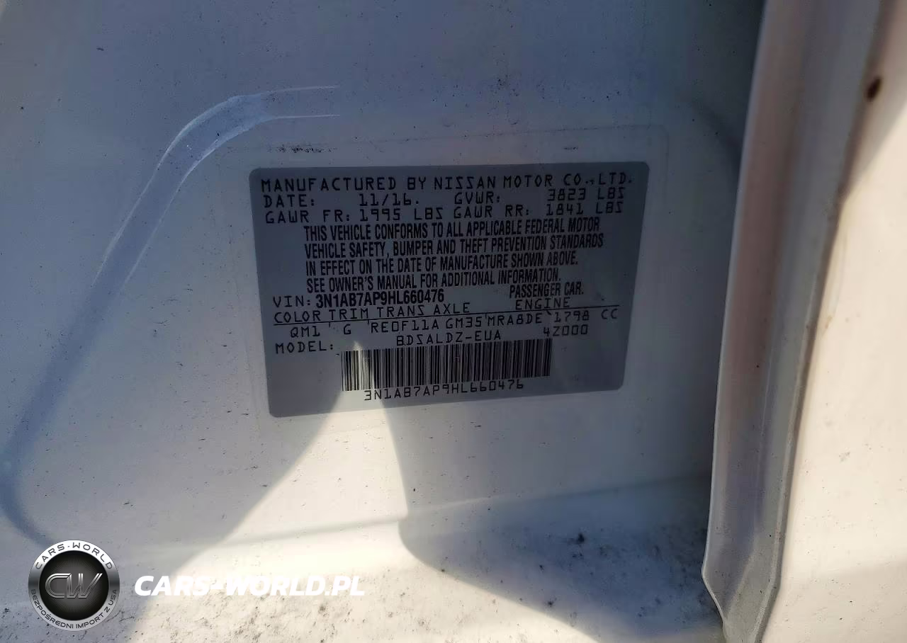 2017 Niss Sentra VIN:3N1AB7AP9HL660476 - 12