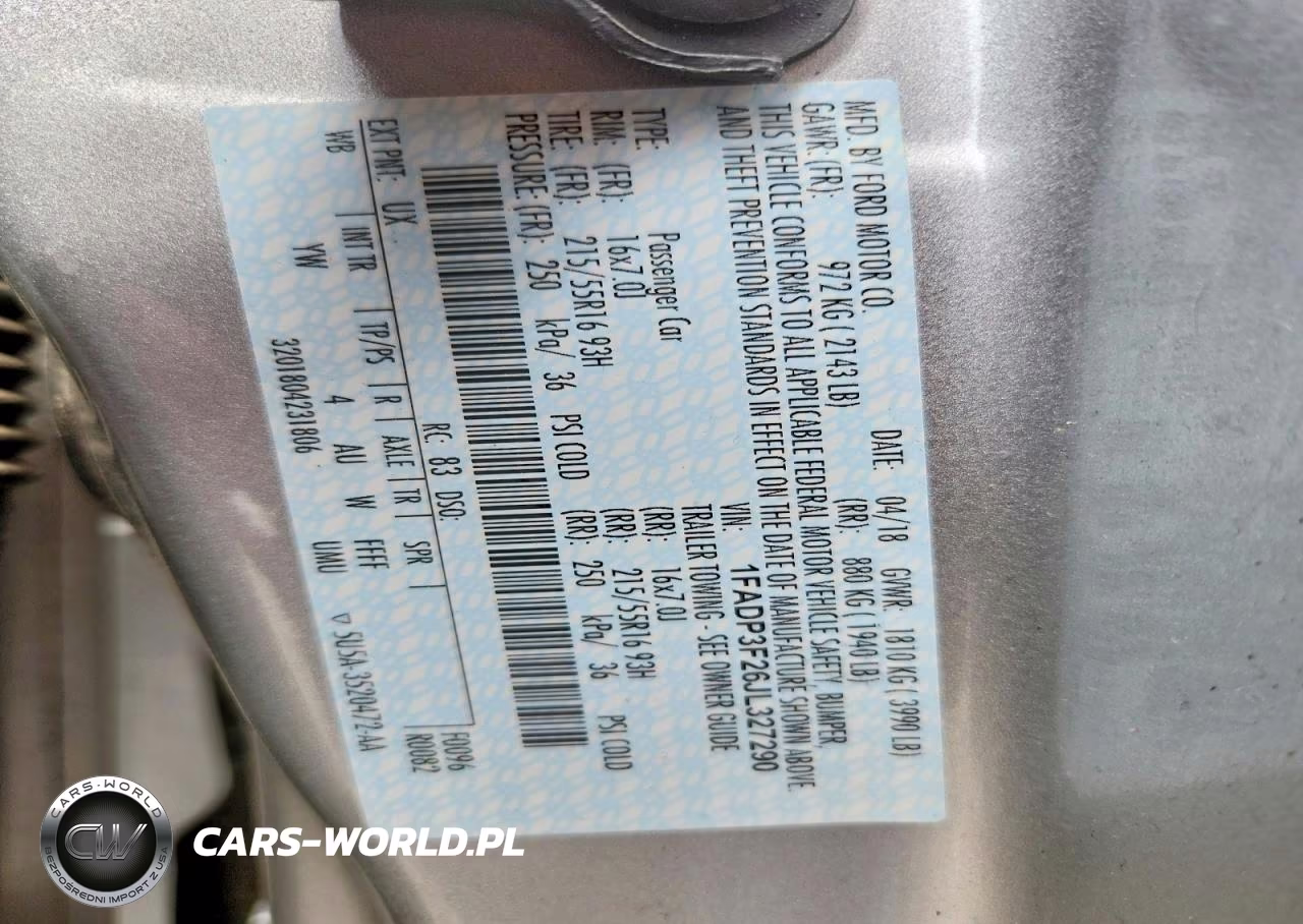 2018 Ford Focus Se VIN:1FADP3F26JL327290 - 12