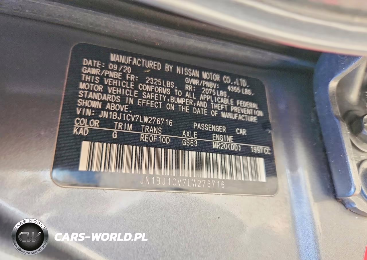 2020 Nissan Rogue Sport S VIN:JN1BJ1CV7LW276716 - 13