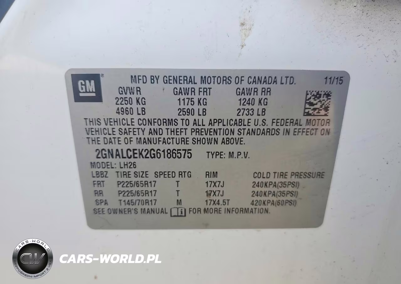2016 Chevrolet Equinox Lt VIN:2GNALCEK2G6186575 - 13