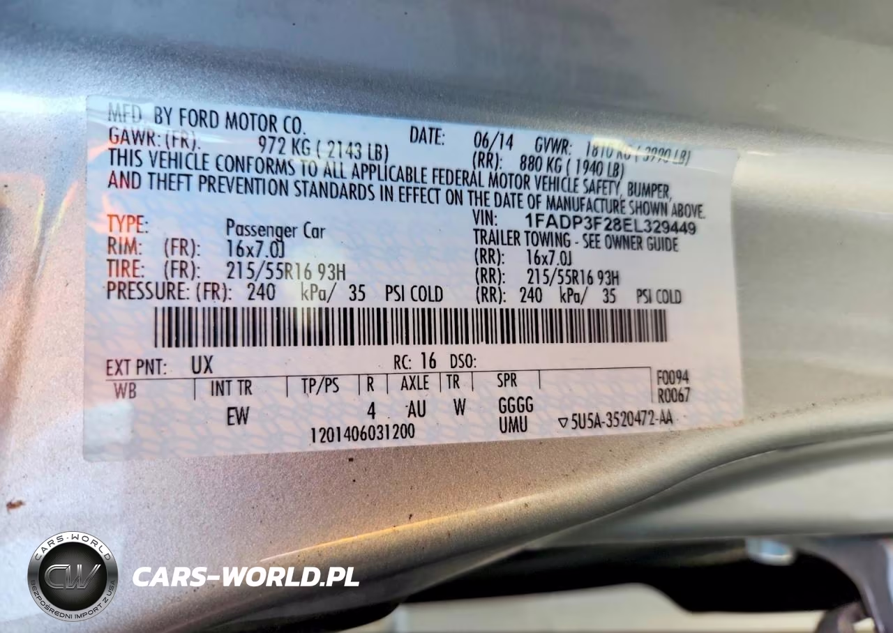 2014 Ford Focus Se VIN:1FADP3F28EL329449 - 12