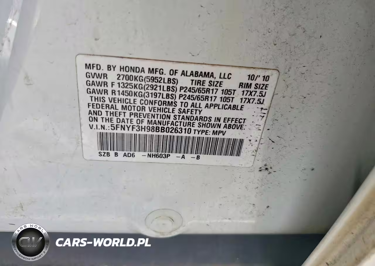 2011 Honda Pilot Touring VIN:5FNYF3H98BB026310 - 13