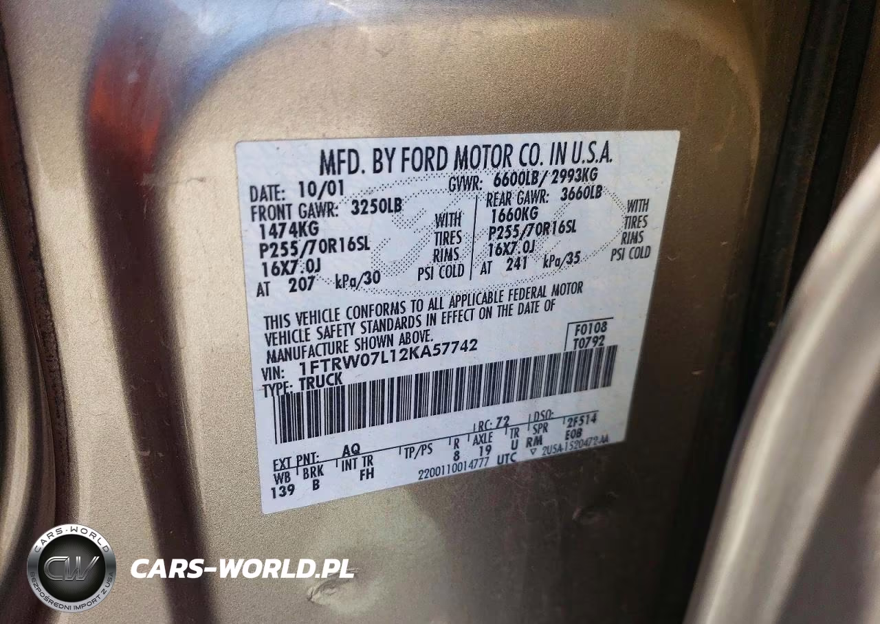 2002 Ford F150 Supercrew VIN:1FTRW07L12KA57742 - 12