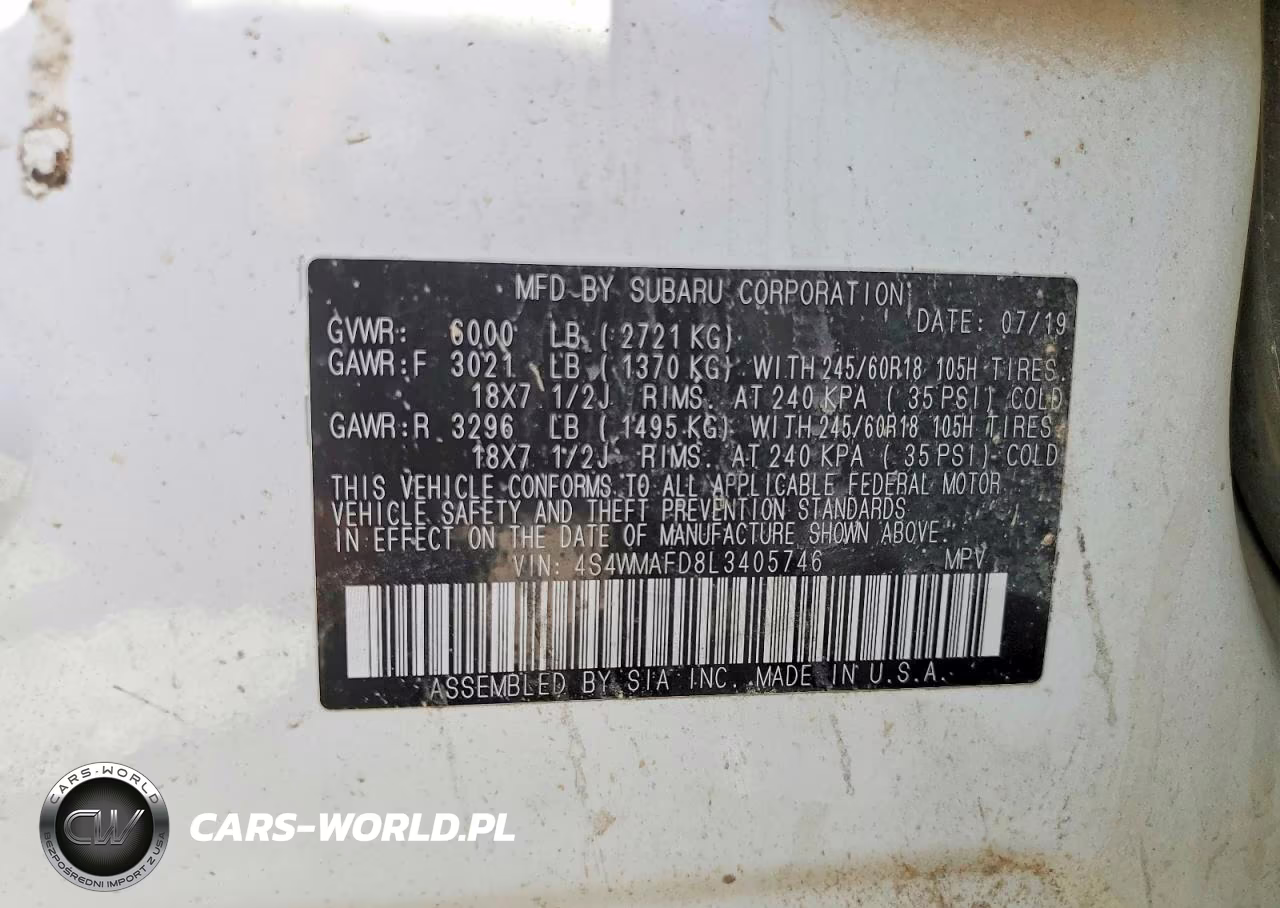 2020 Subaru Ascent Premium VIN:4S4WMAFD8L3405746 - 12