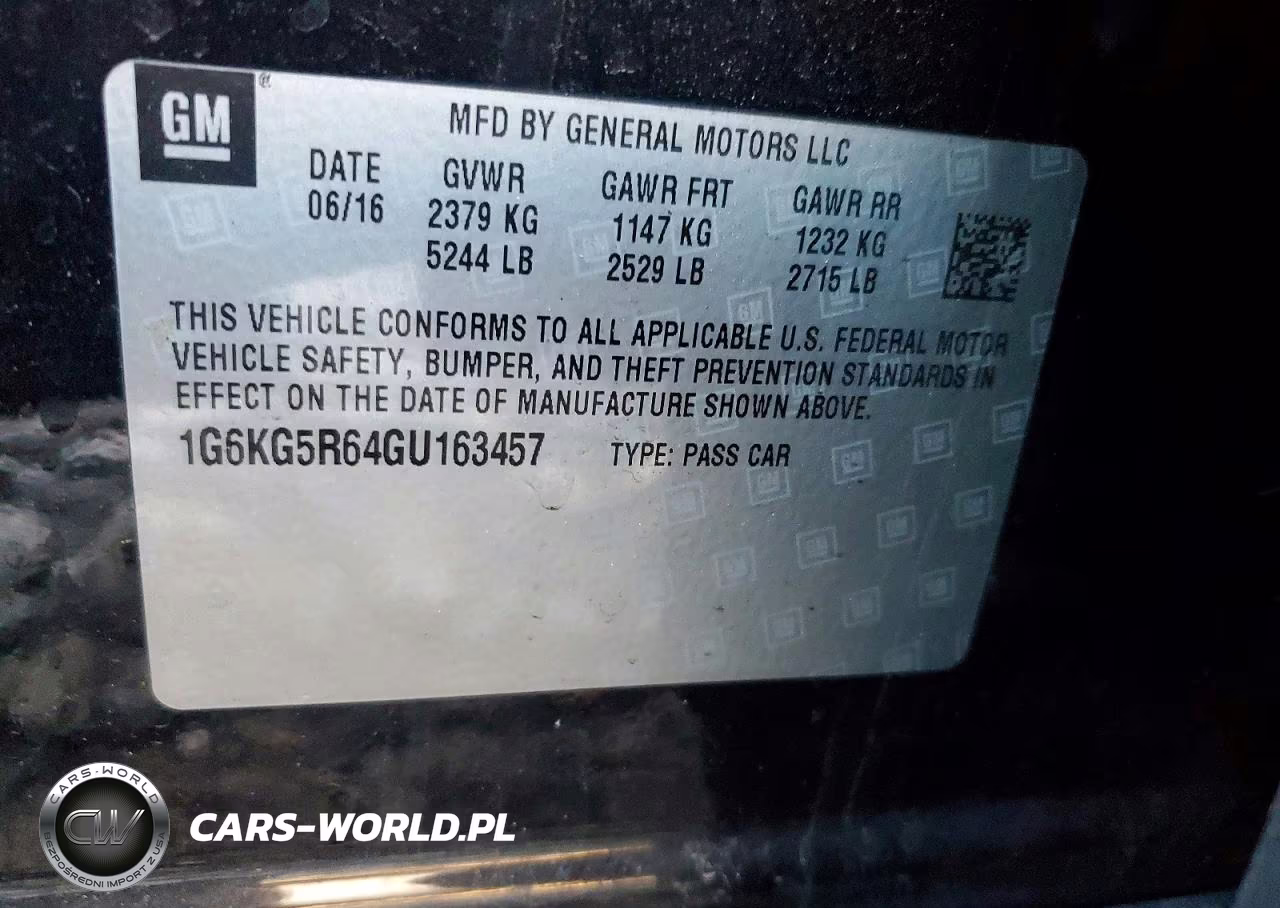 2016 Cadillac Ct6 Premium VIN:1G6KG5R64GU163457 - 12