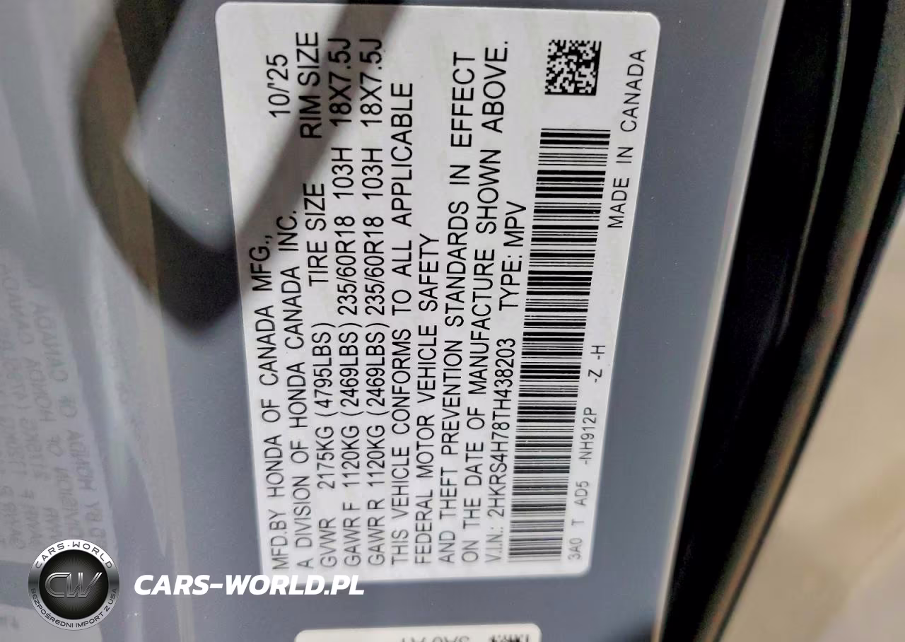 2026 Honda Cr-V Exl VIN:2HKRS4H78TH438203 - 14