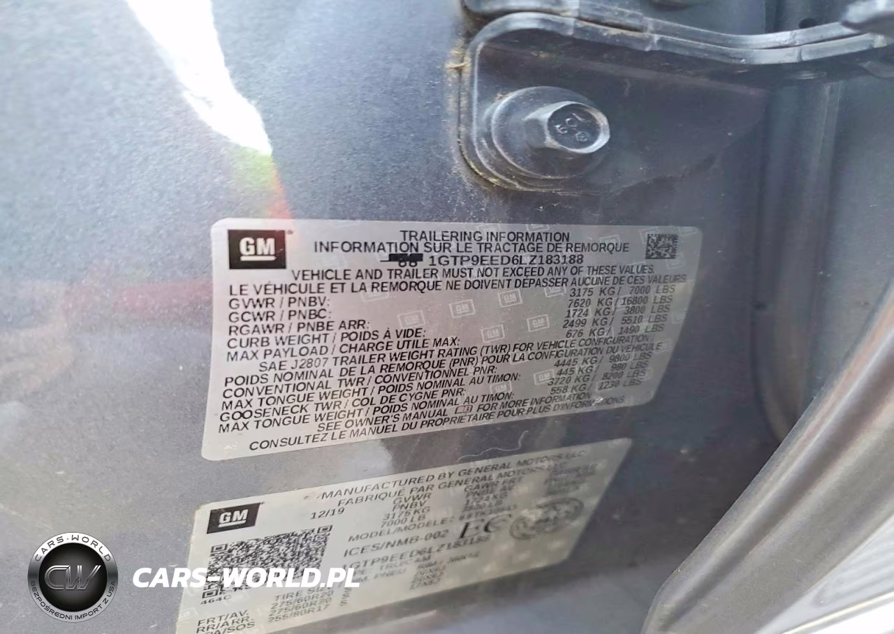 2020 GMC Sierra K1500 At4 VIN:1GTP9EED6LZ183188 - 12