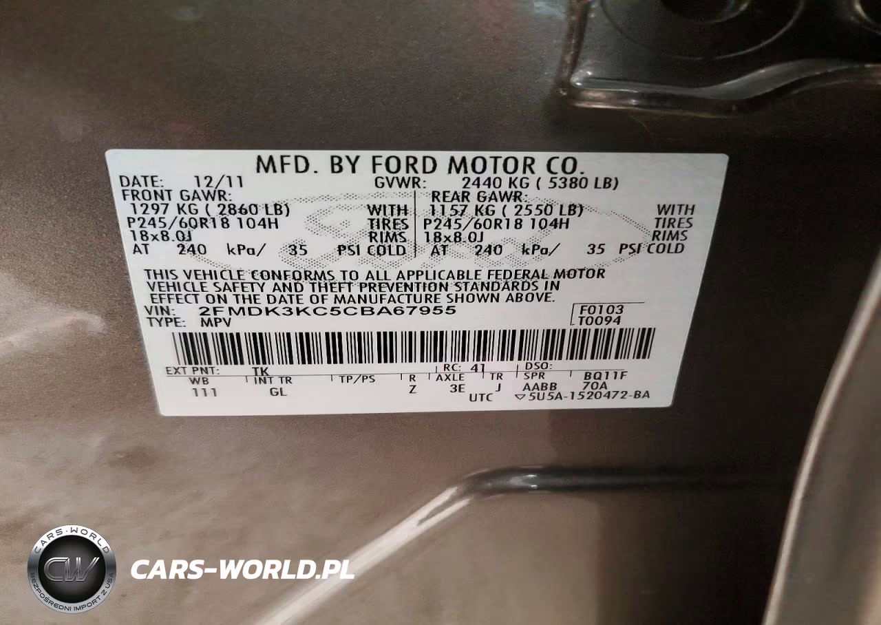 2012 Ford Edge Limited VIN:2FMDK3KC5CBA67955 - 13
