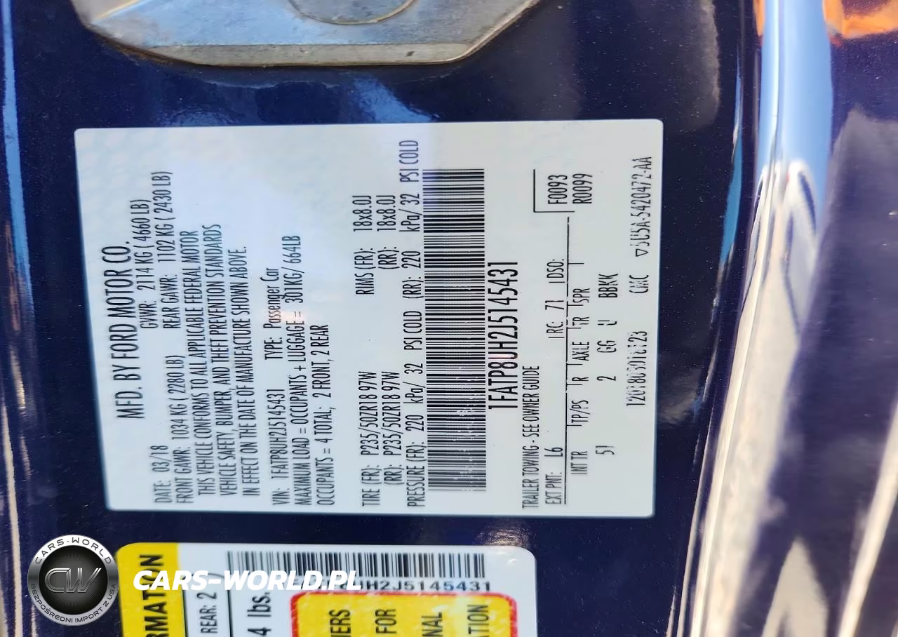 2018 Ford Mustang VIN:1FATP8UH2J5145431 - 12