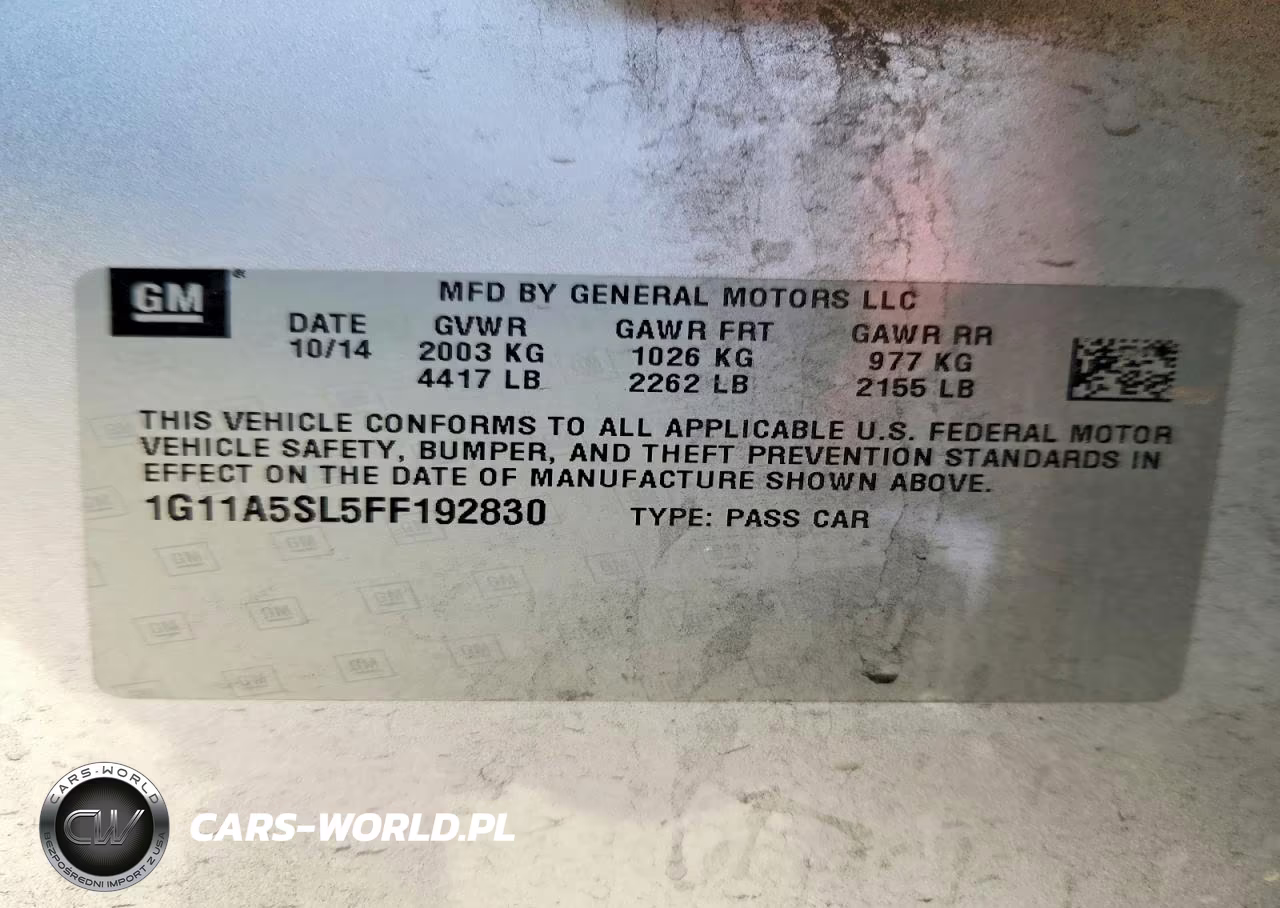 2015 Chevrolet Malibu Ls VIN:1G11A5SL5FF192830 - 12
