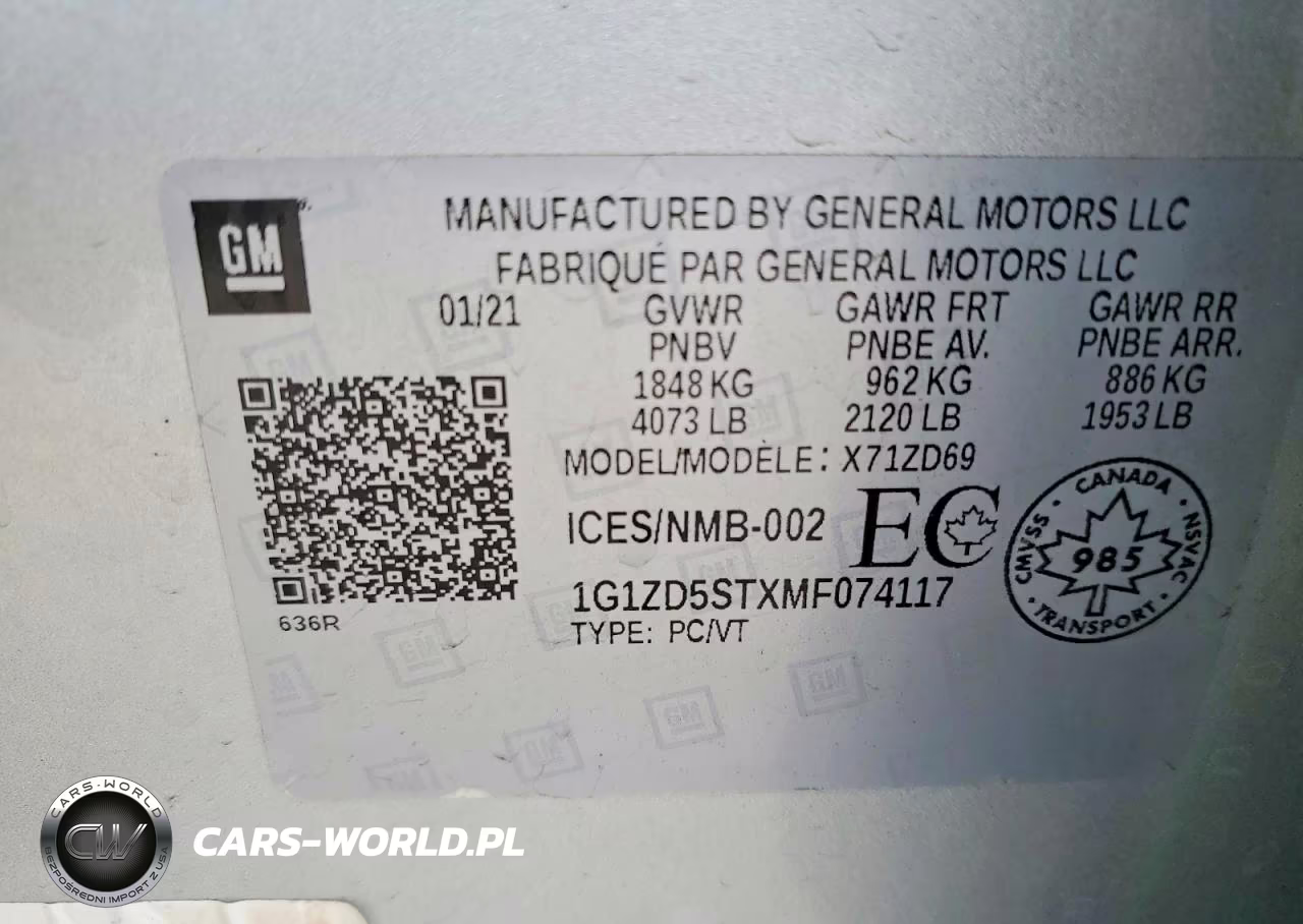 2021 Chevrolet Malibu Lt VIN:1G1ZD5STXMF074117 - 12