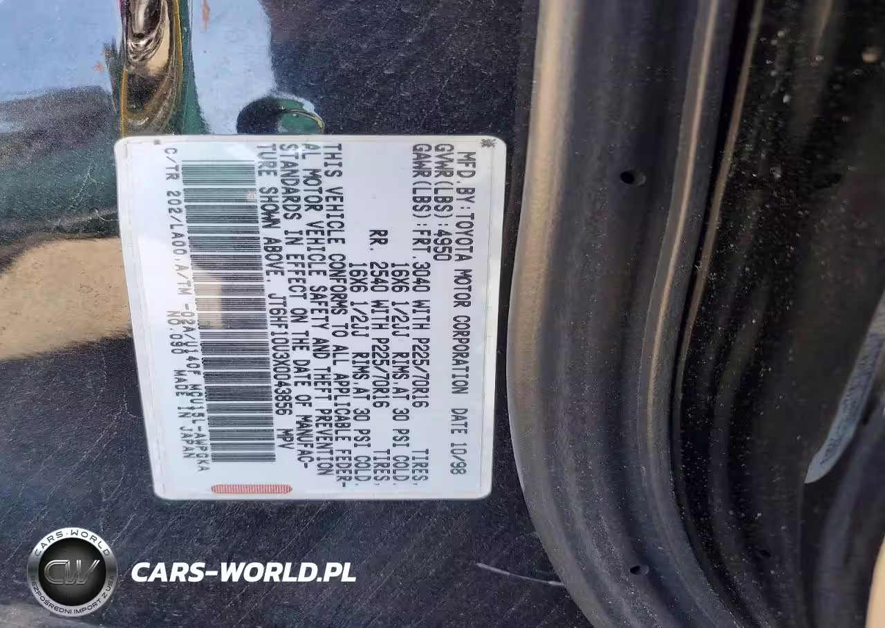 1999 Lexus Rx 300 Base VIN:JT6HF10U3X0043856 - 13