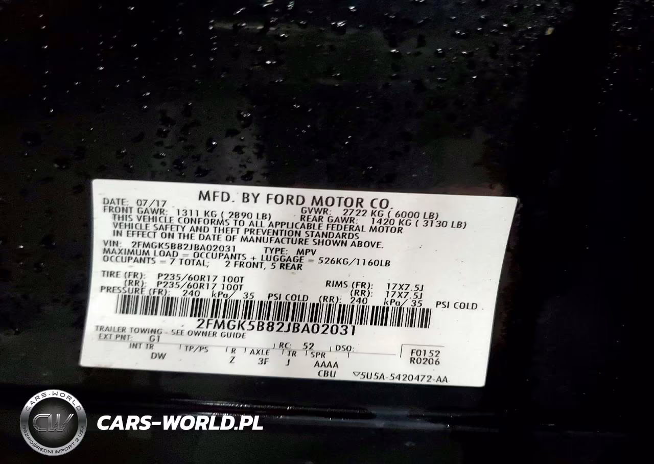 2018 Ford Flex Se VIN:2FMGK5B82JBA02031 - 13