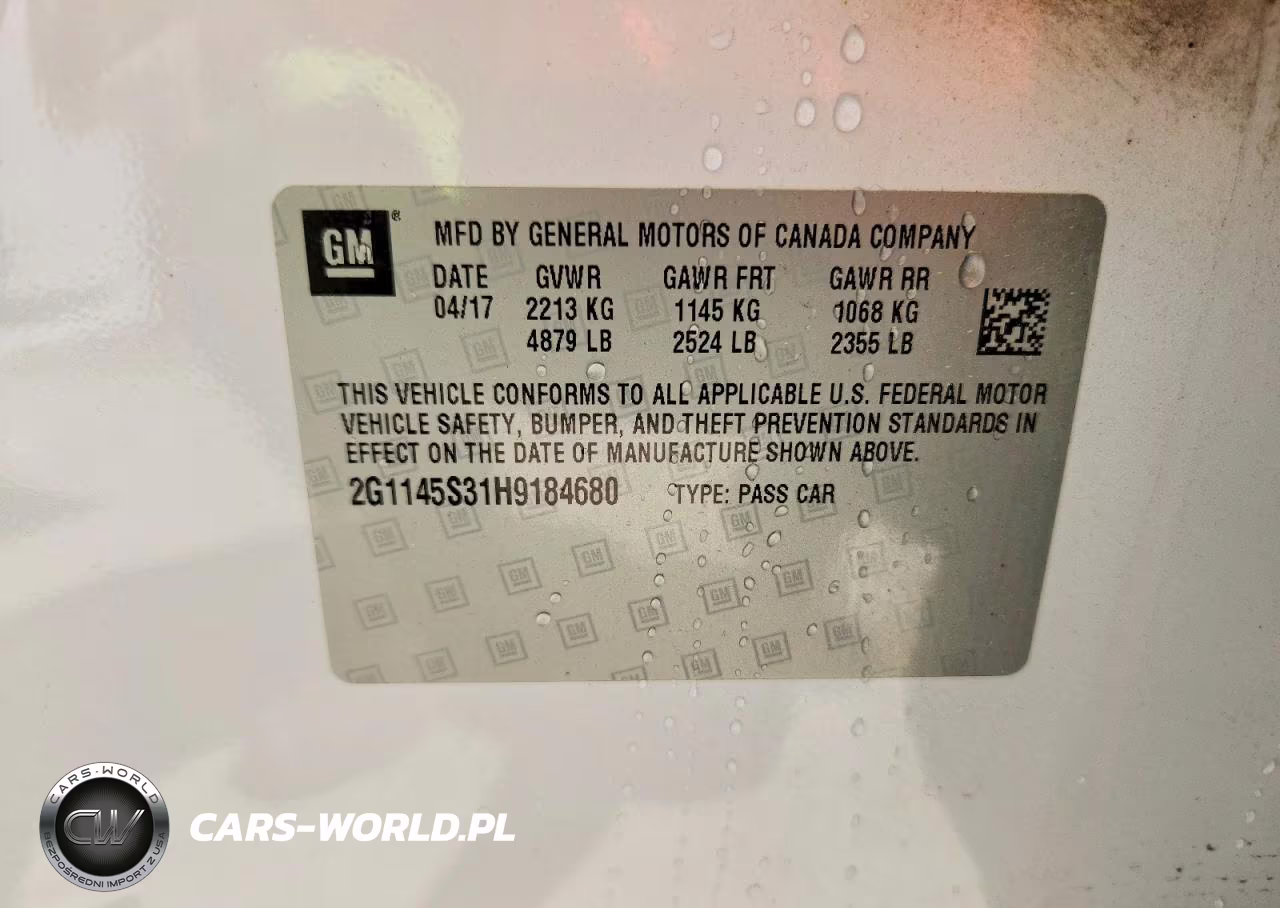 2017 Chevrolet Impala Premier VIN:2G1145S31H9184680 - 12