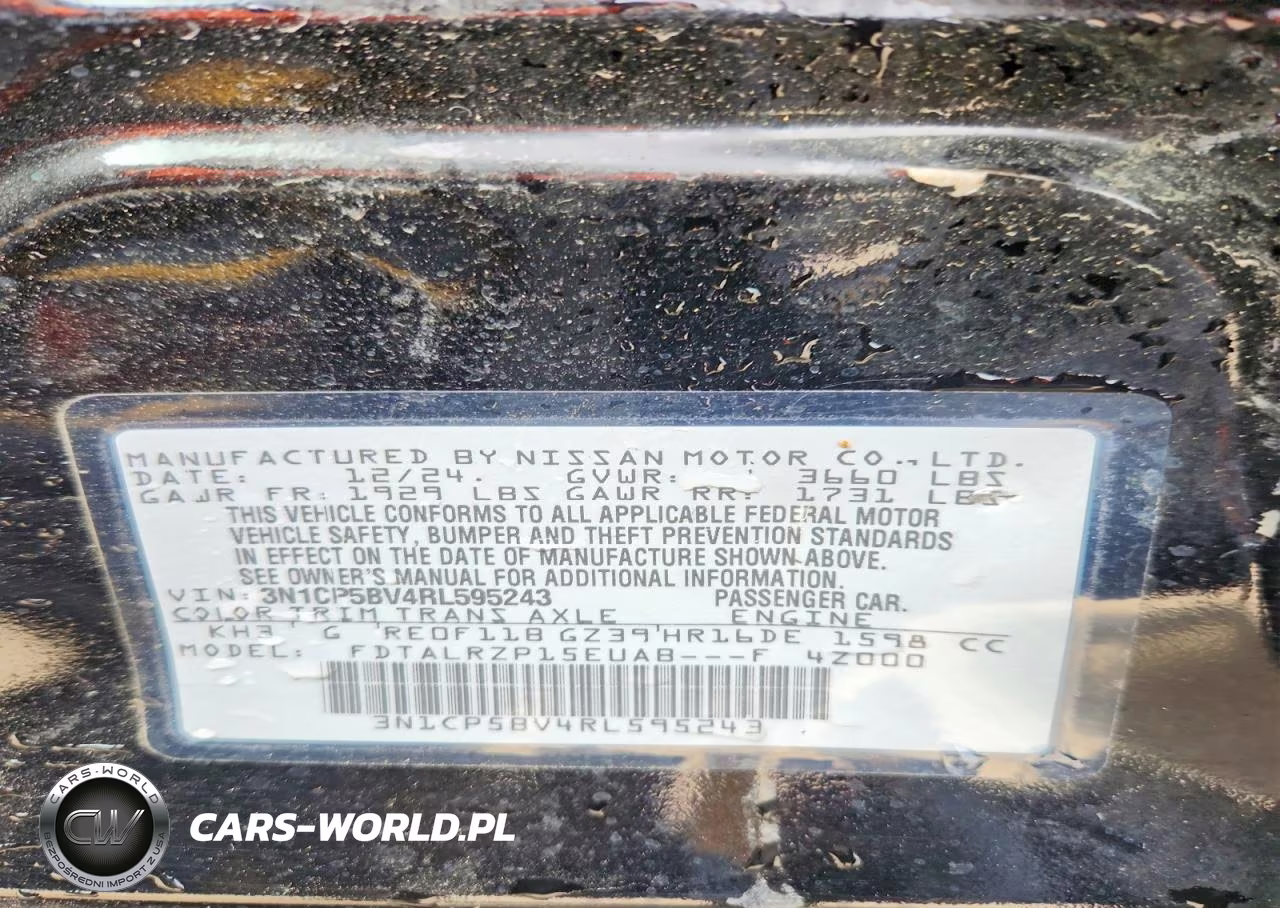 2024 Nissan Kicks S VIN:3N1CP5BV4RL595243 - 13