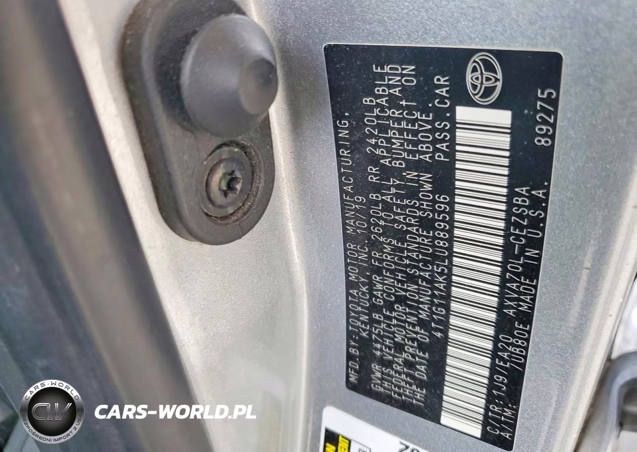 2020 Toyota Camry Se VIN:4T1G11AK5LU889596 - 13