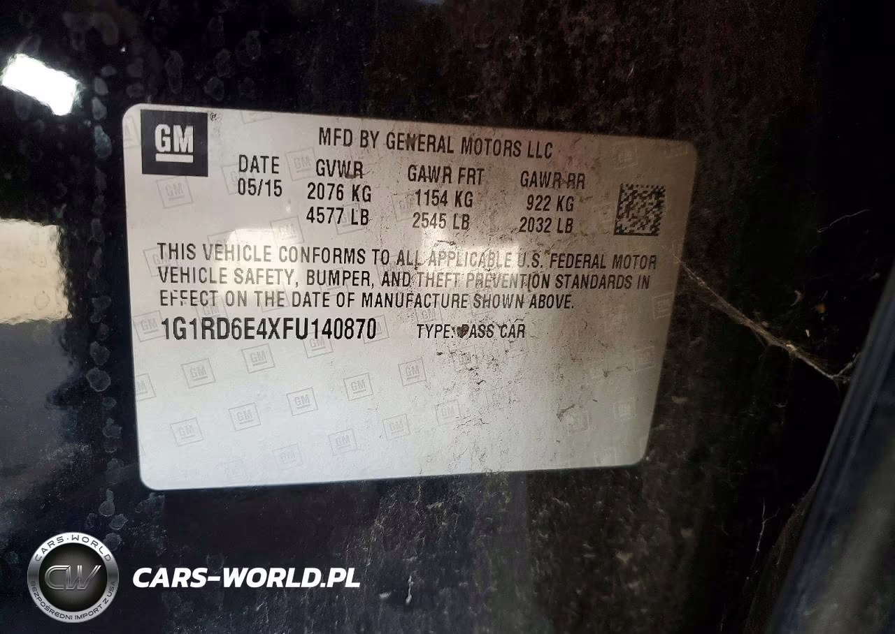 2015 Chevrolet Volt VIN:1G1RD6E4XFU140870 - 12