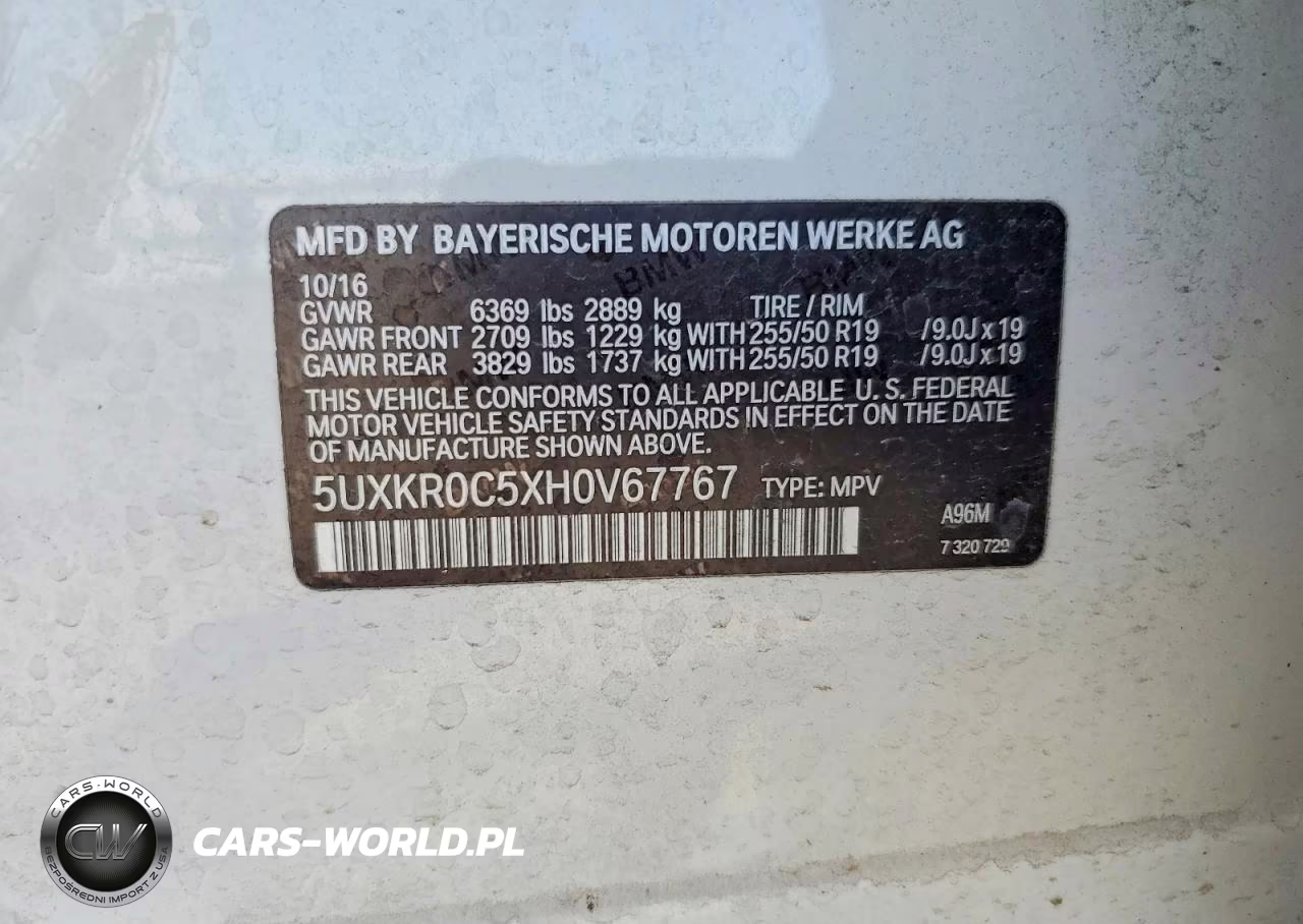 2017 BMW X5 xDrive35I VIN:5UXKR0C5XH0V67767 - 13