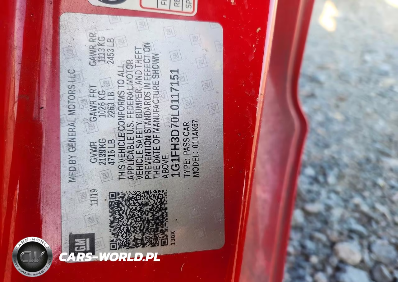 2020 Chevrolet Camaro Ss VIN:1G1FH3D70L0117151 - 13