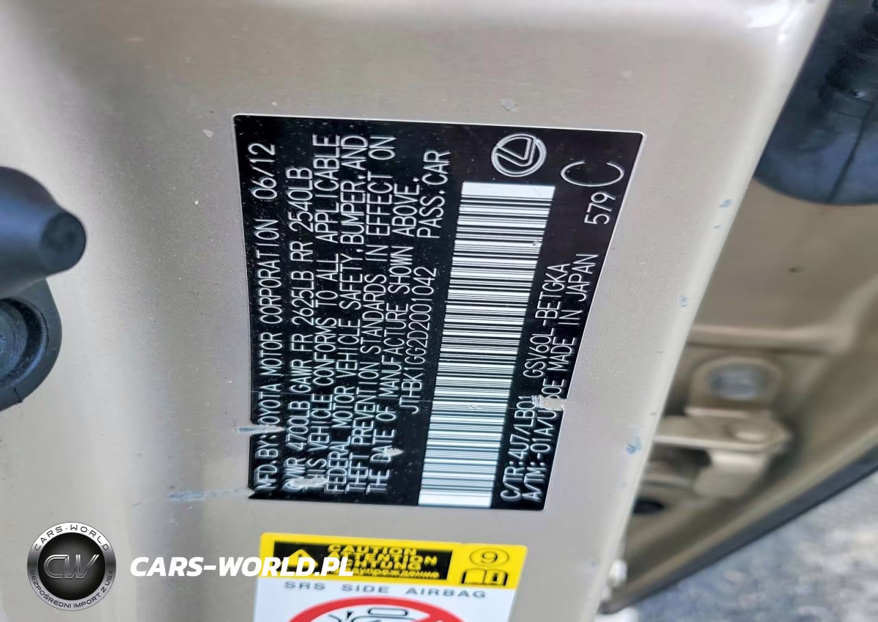 2013 Lexus Es 350 Base VIN:JTHBK1GG2D2001042 - 12