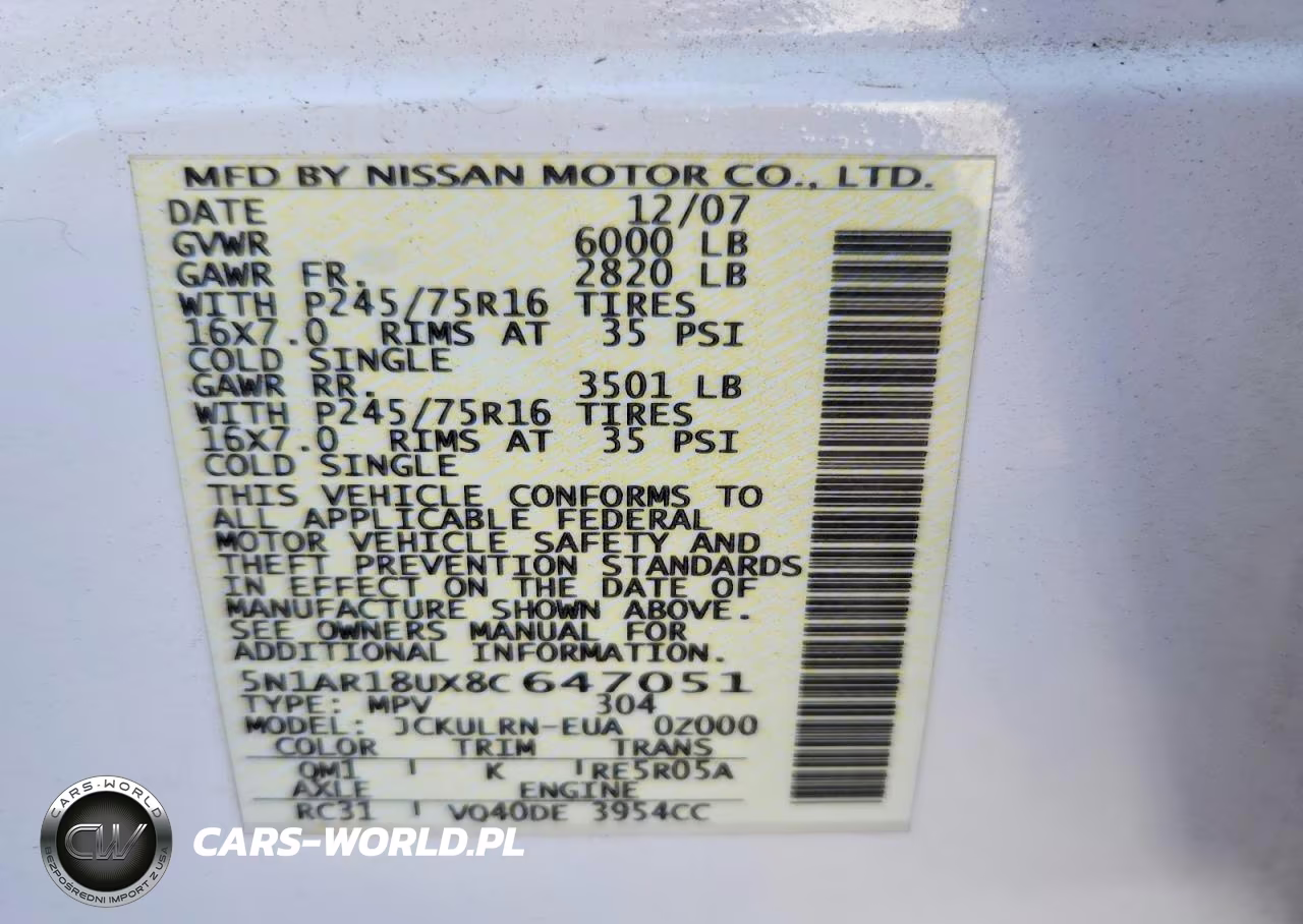2008 Nissan Pathfinder S VIN:5N1AR18UX8C647051 - 13