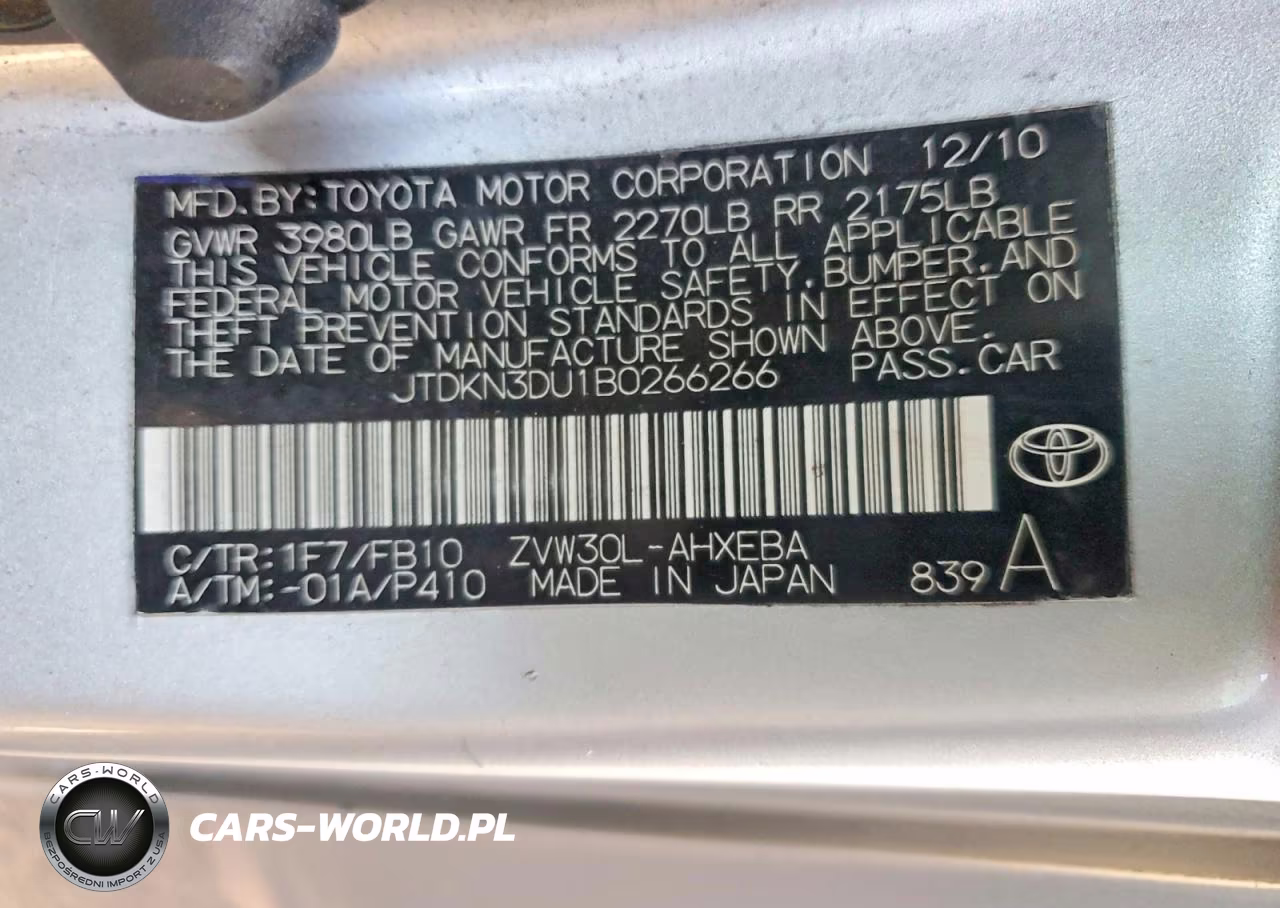 2011 Toyota Prius Three VIN:JTDKN3DU1B0266266 - 12