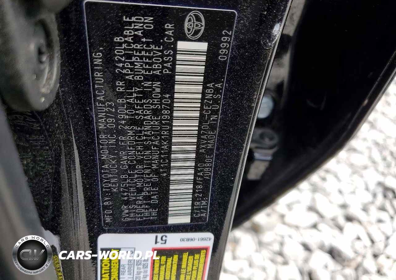 2024 Toyota Camry Le VIN:4T1C11AK1RU198704 - 13