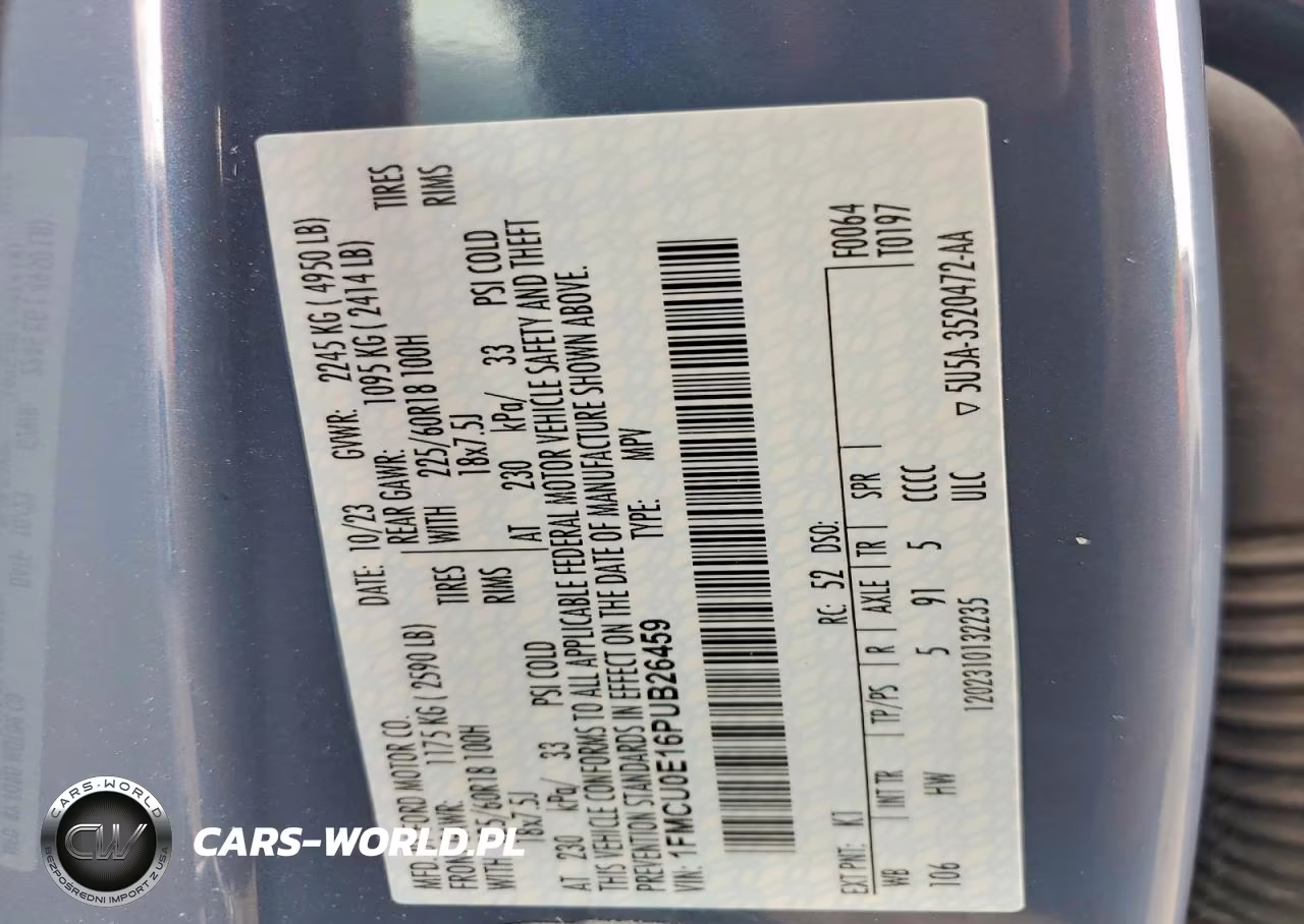 2023 Ford Escape VIN:1FMCU0E16PUB26459 - 13