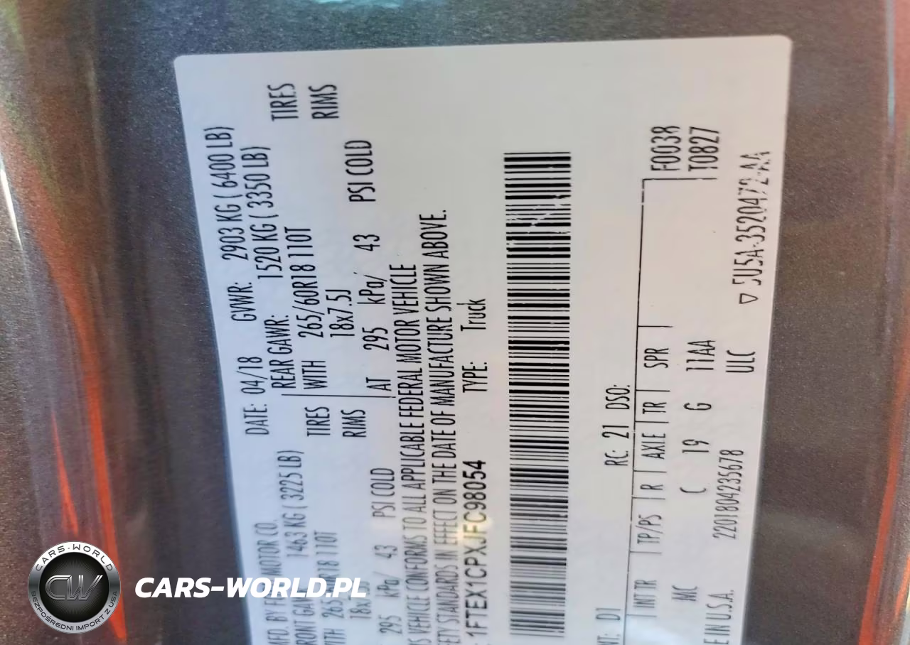2018 Ford F150 Super Cab VIN:1FTEX1CPXJFC98054 - 12