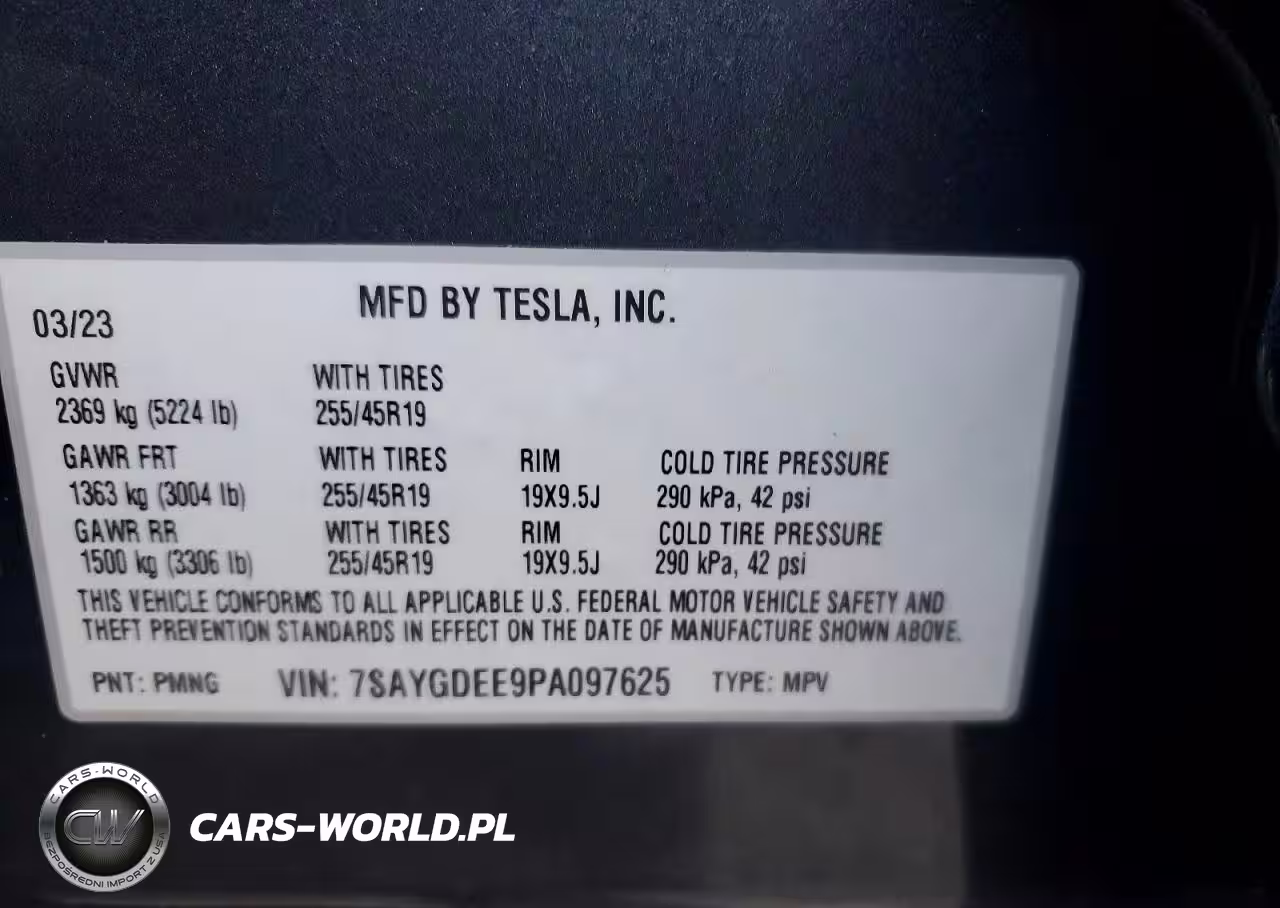 2023 Tesla Model Y Rwd VIN:7SAYGDEE9PA097625 - 12