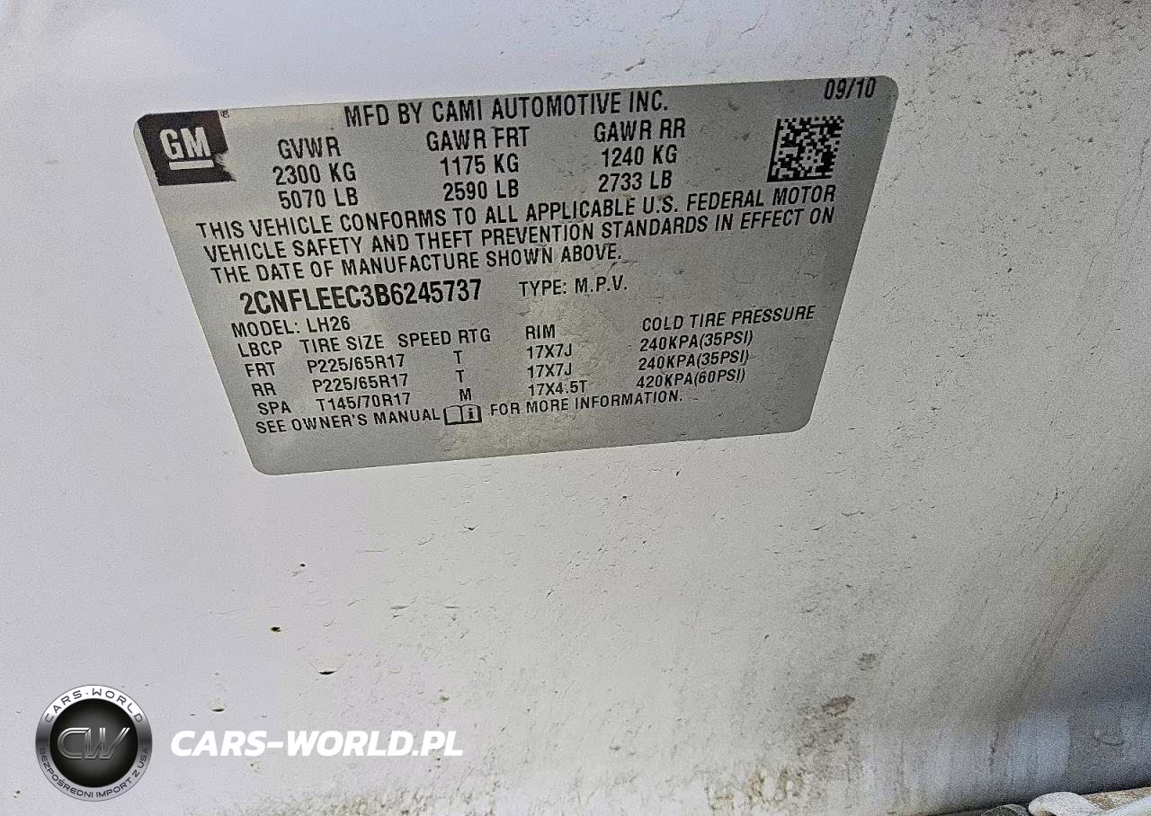 2011 Chevrolet Equinox Lt VIN:2CNFLEEC3B6245737 - 13