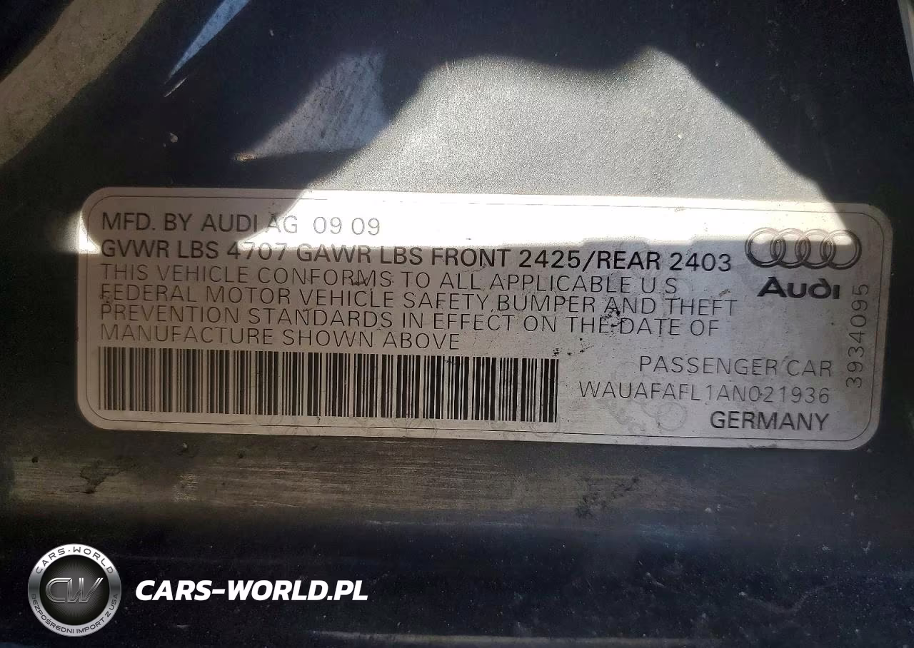 2010 Audi A4 Premium VIN:WAUAFAFL1AN021936 - 12