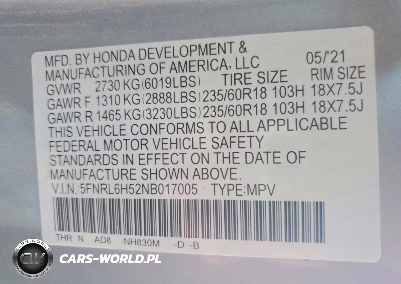 2022 Honda Odyssey Ex VIN:5FNRL6H52NB017005 - 13