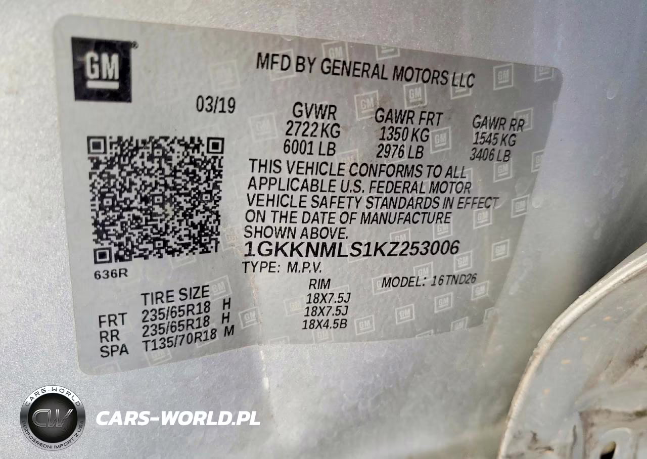 2019 GMC Acadia Slt-1 VIN:1GKKNMLS1KZ253006 - 12