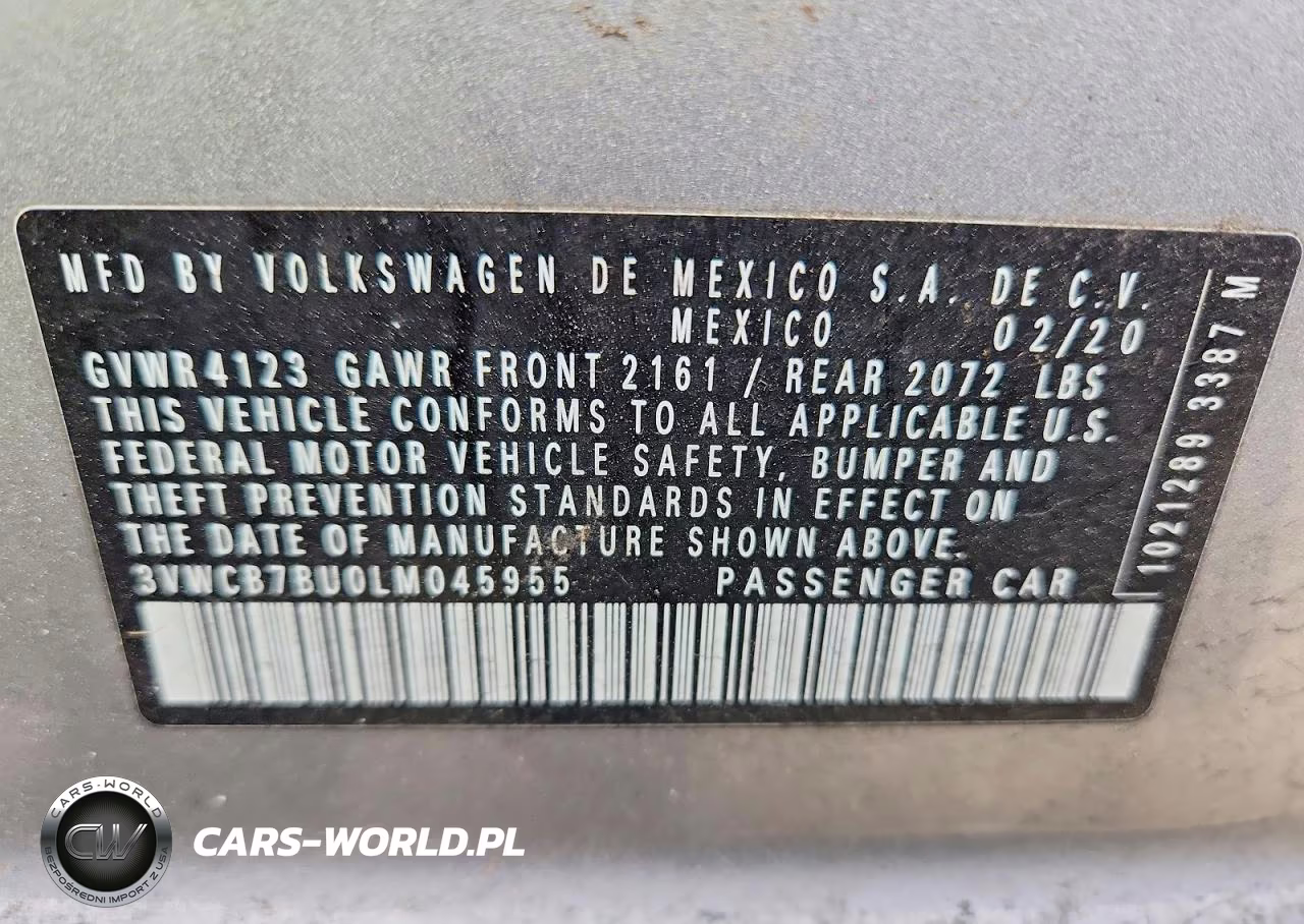 2020 Volkswagen Jetta S VIN:3VWCB7BU0LM045955 - 12