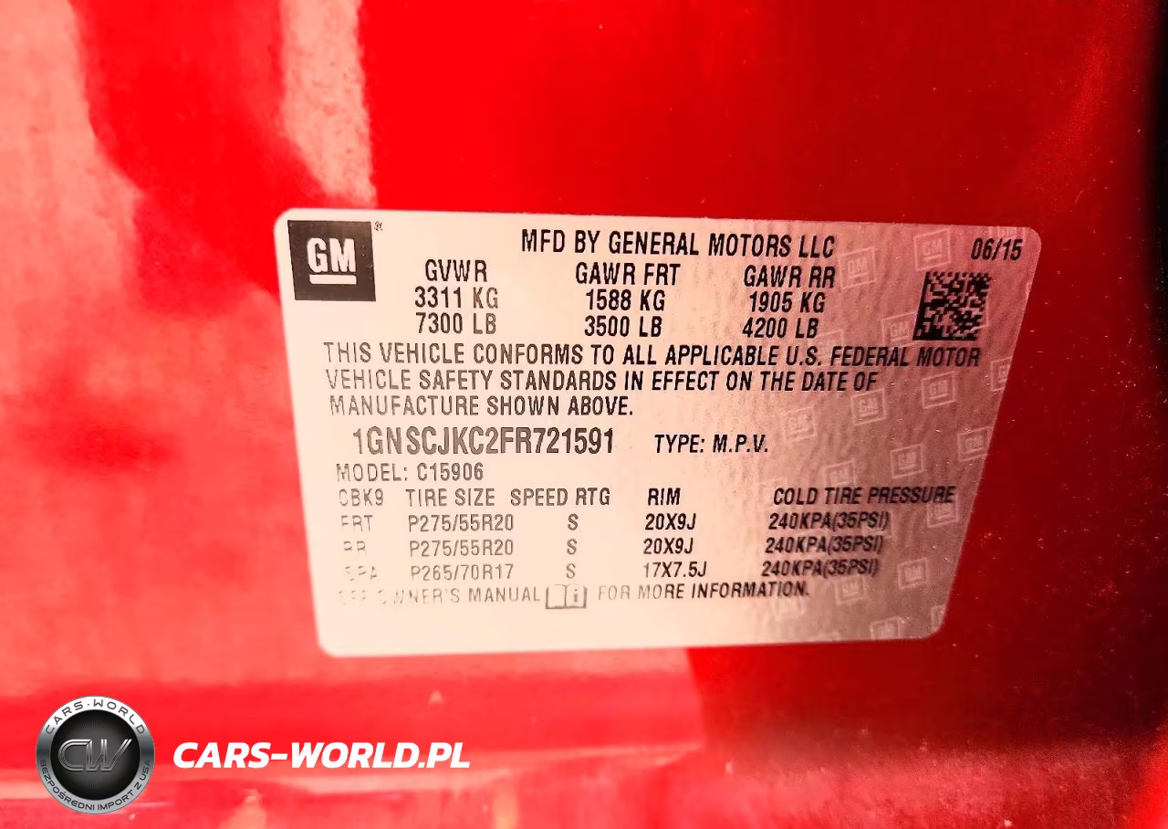 2015 Chevrolet Suburban C1500 Lt VIN:1GNSCJKC2FR721591 - 13