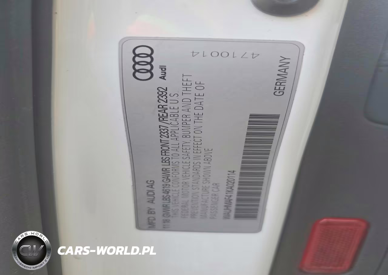 2019 Audi A4 Premium Plus VIN:WAUHMAF41KA020114 - 12