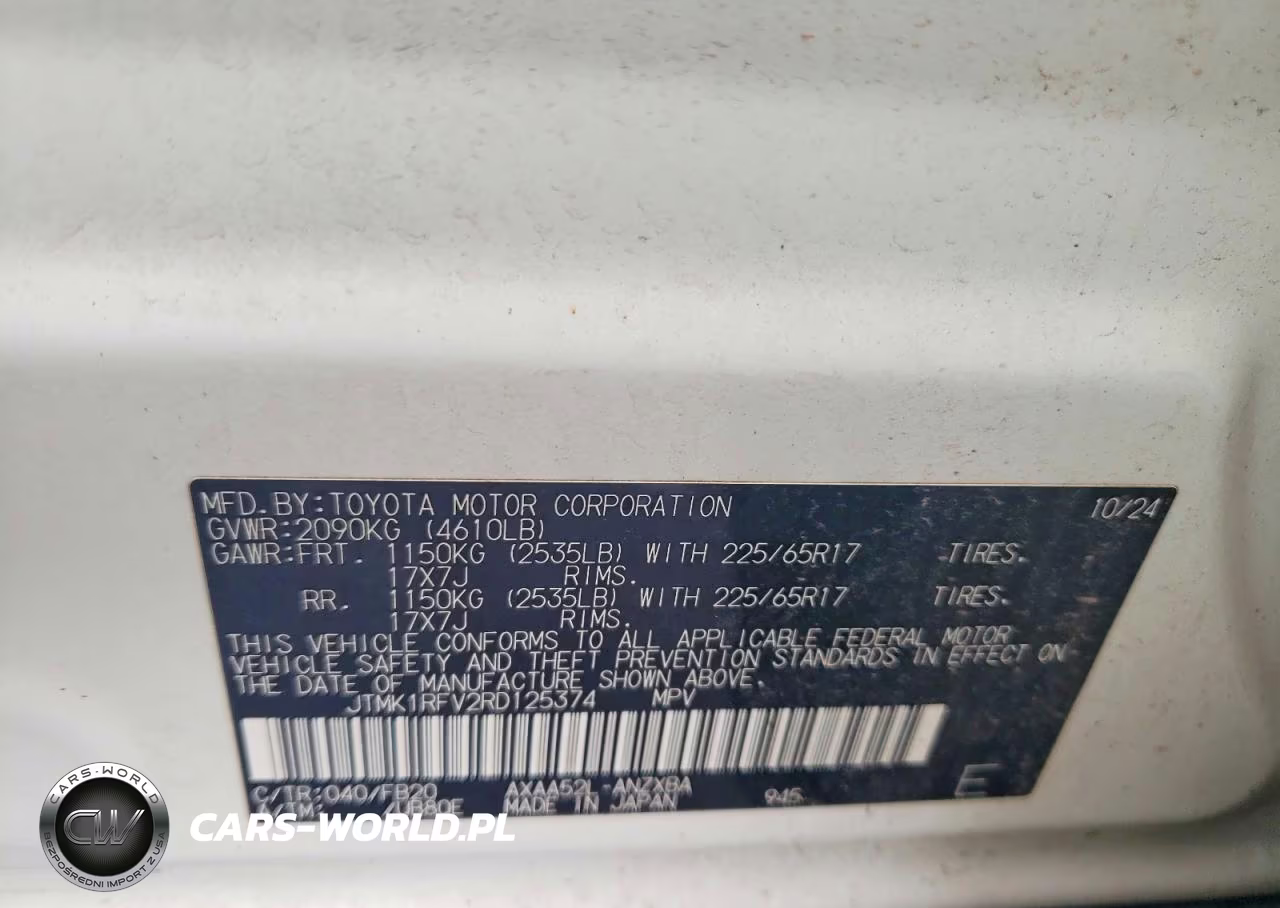 2024 Toyota Rav4 Le VIN:JTMK1RFV2RD125374 - 13
