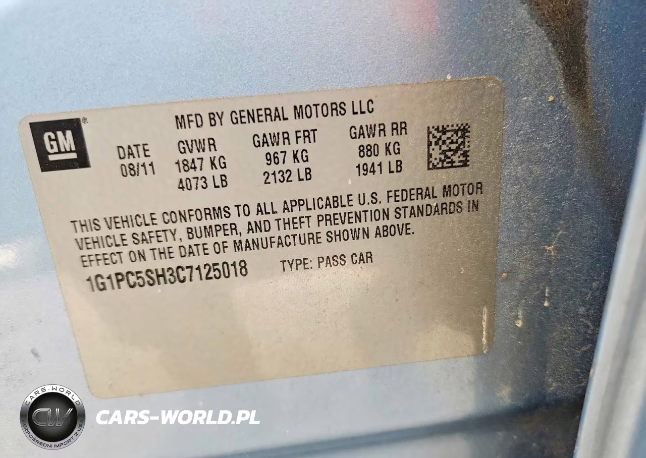 2012 Chevrolet Cruze Ls VIN:1G1PC5SH3C7125018 - 13